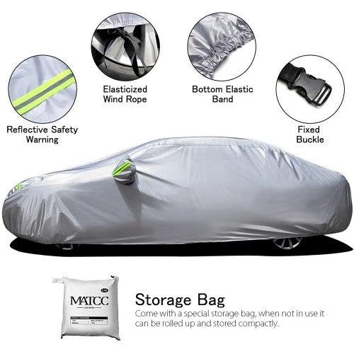 MATCC Car Cover, 440 x 180 x 160cm Waterproof Heavy Duty Car Cover with UV Protection for All Weather, Dust, Scratch Resistant - Toytexx MATCC Car Cover, 440 x 180 x 160cm Waterproof Heavy Duty Car Cover with UV Protection for All Weather, Dust, Scratch Resistant - Toytexx